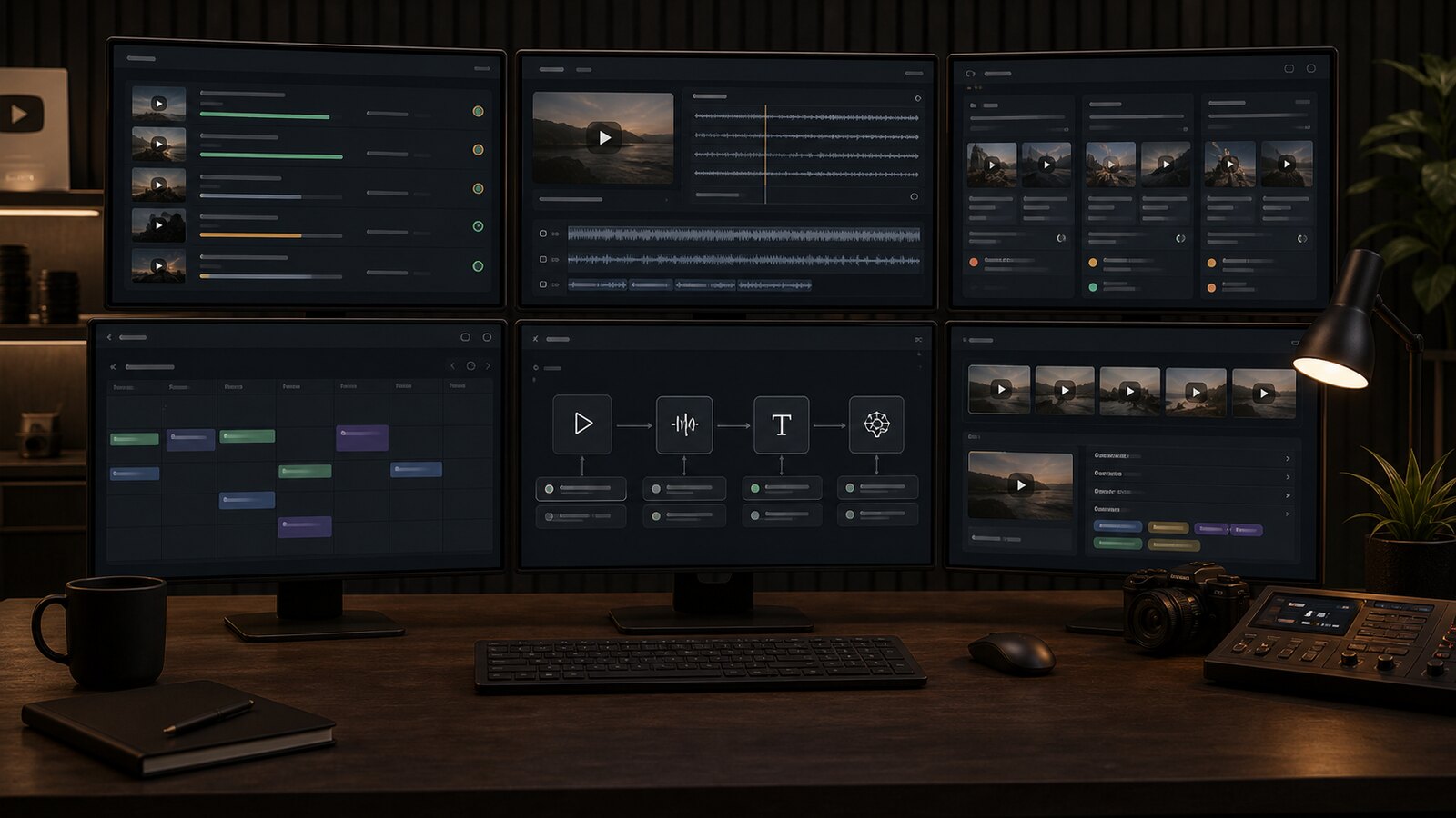 Video operations console for transcript sync metadata review and scheduling